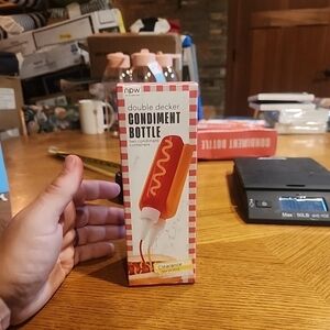 npw Double Decker Condiment Bottle - Red & White